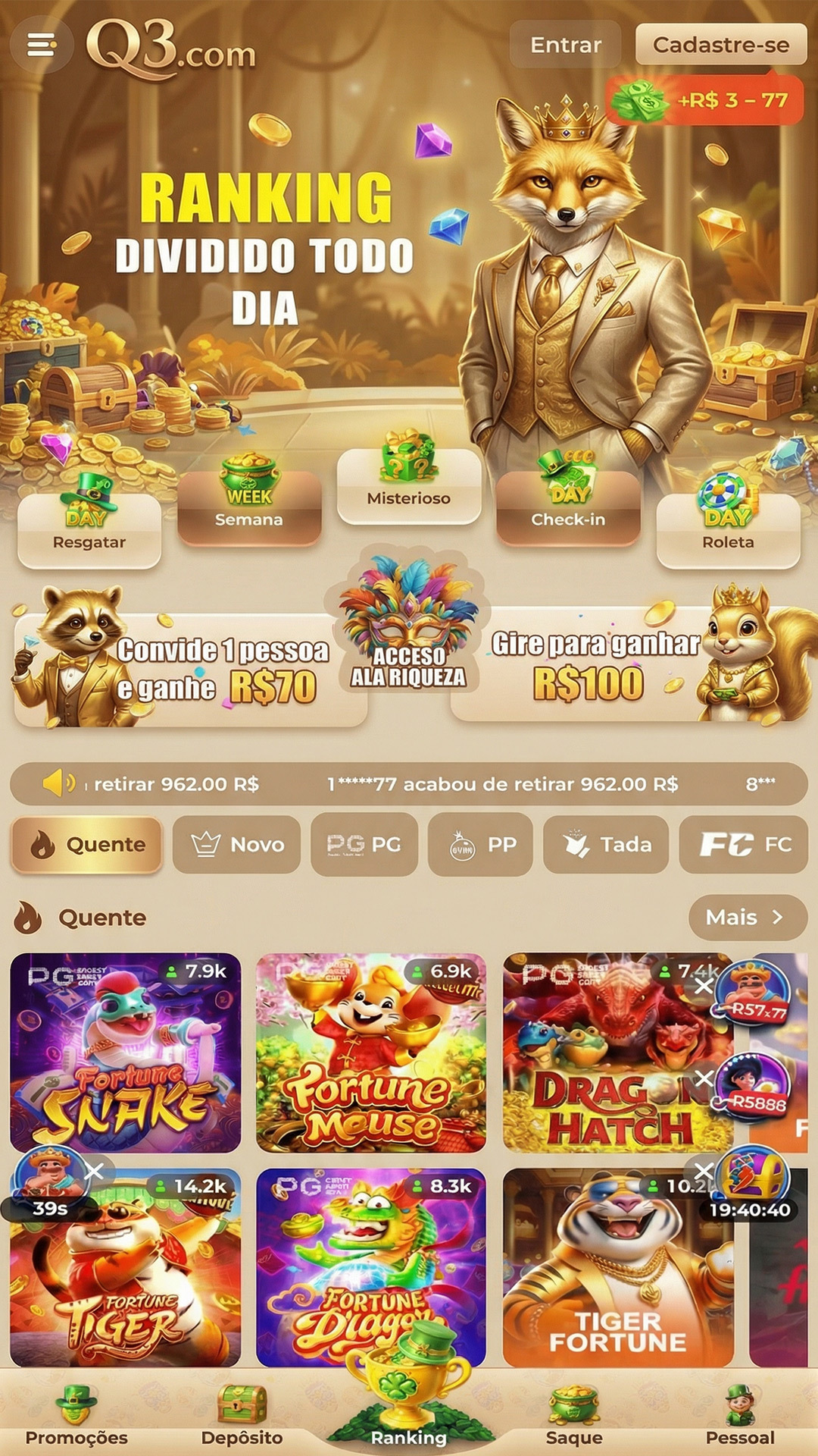 fortune tiger com 30 reais 